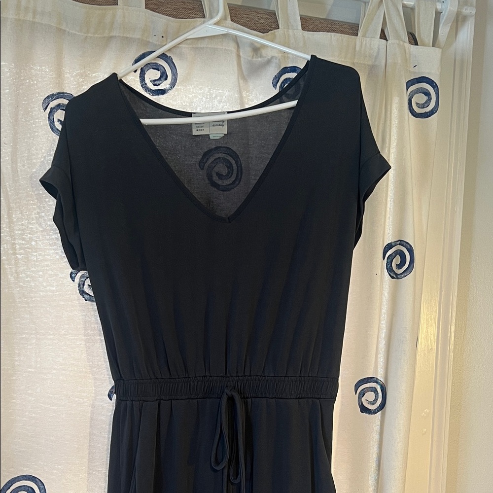 Saturday Sunday Black V-Neck Romper S